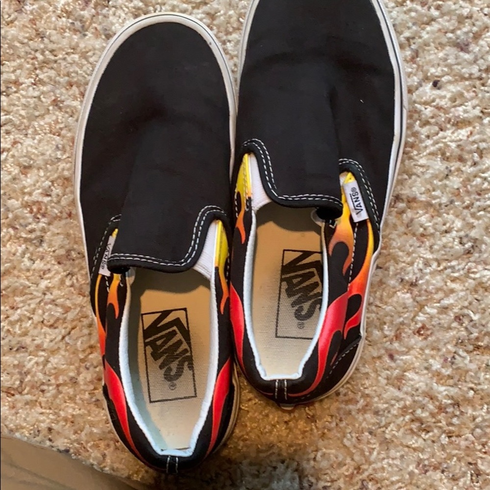Vans flame slip on